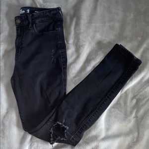 Hollister Black Ripped High-Rise Jeans